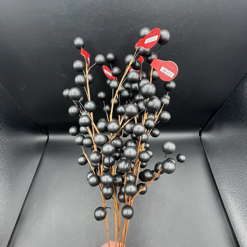 5 Black Berry Picks Artificial Floral Stem Blackberries Deco Floral NEW Matte